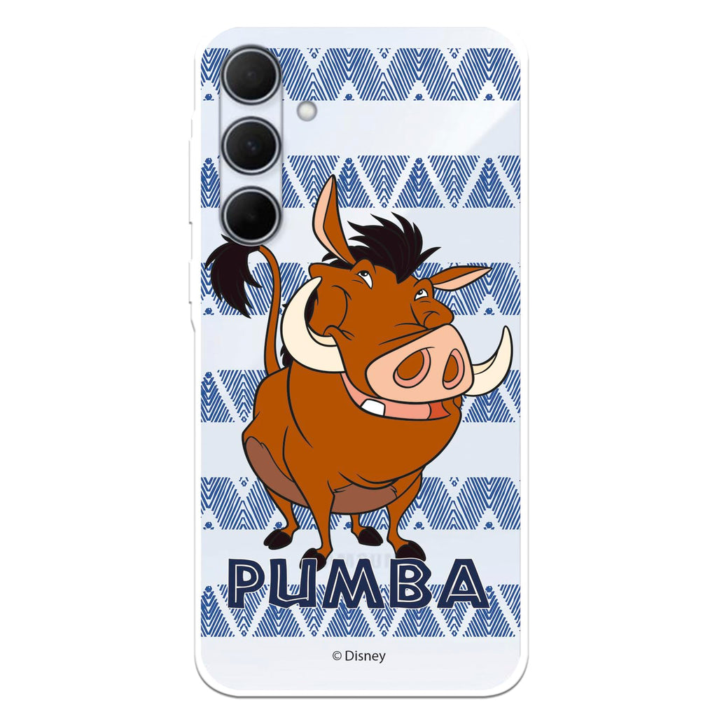 LA CASA DE LAS CARCASAS Case Compatible with Samsung Galaxy A35 5G Official The Lion King Silhouette to Protect Your Mobile Phone Transparent Silicone Case with Official Licensed Lion King