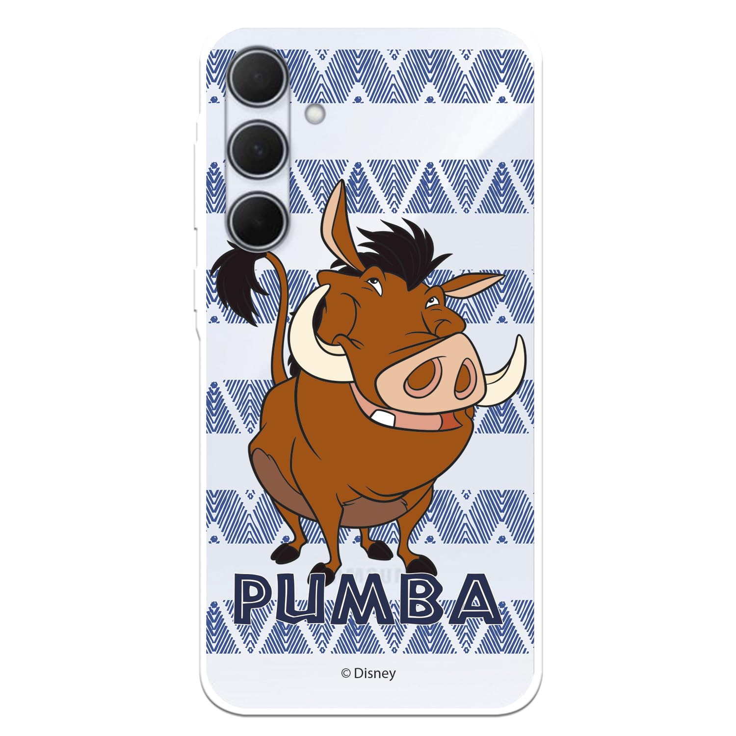 LA CASA DE LAS CARCASAS Case Compatible with Samsung Galaxy A35 5G Official The Lion King Silhouette to Protect Your Mobile Phone Transparent Silicone Case with Official Licensed Lion King
