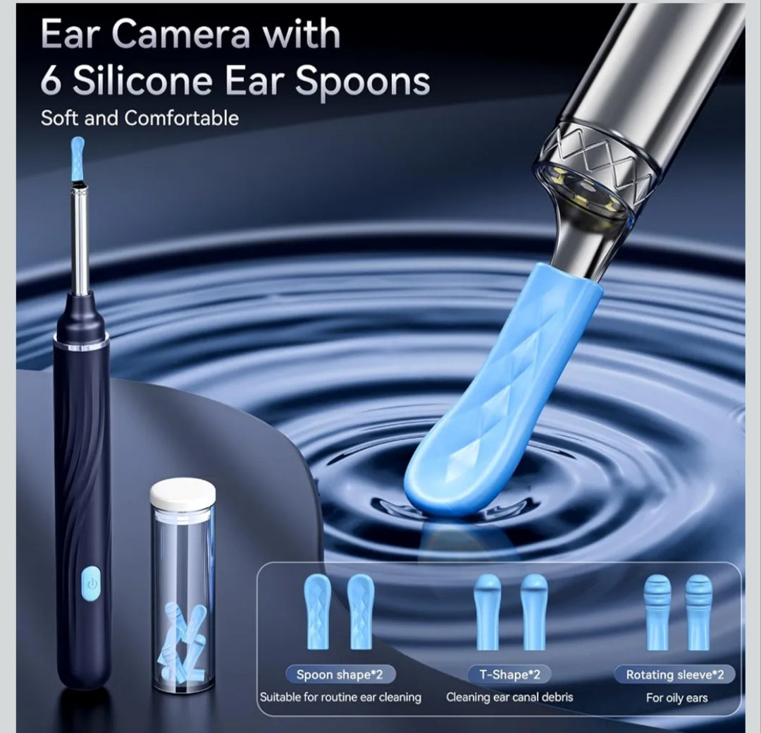 Ear Wax Removal Tool Smart Ear Cleaner Ear Camera Scope with Light Smartphone Ear HD Video Otoscope Wax Cleaner