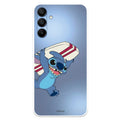 LA CASA DE LAS CARCASAS Case Compatible with Samsung Galaxy A15 5G Official Disney Stitch to Protect Your Mobile Phone Transparent Silicone Case with Official Licence by Lilo & Stitch