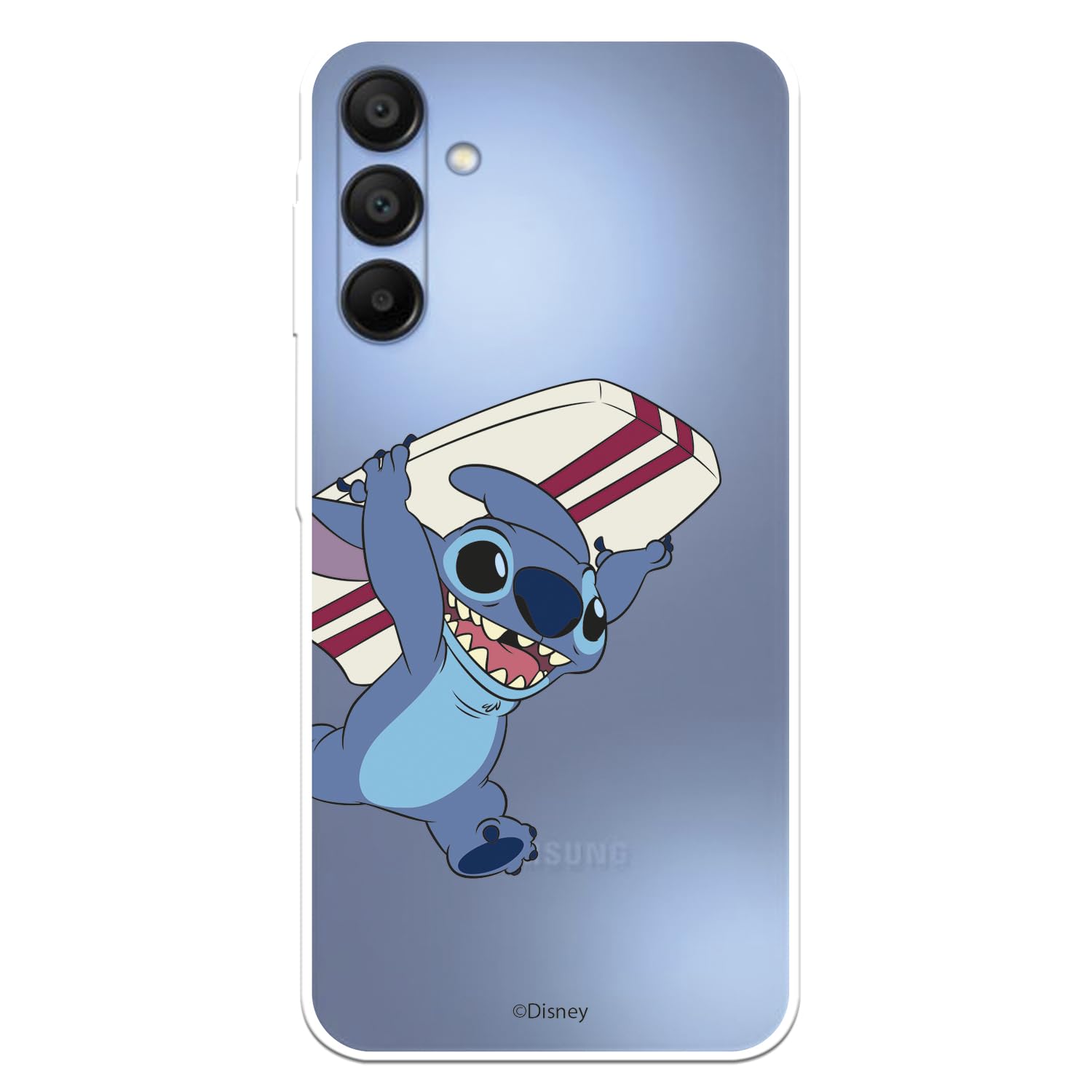 LA CASA DE LAS CARCASAS Case Compatible with Samsung Galaxy A15 5G Official Disney Stitch to Protect Your Mobile Phone Transparent Silicone Case with Official Licence by Lilo & Stitch